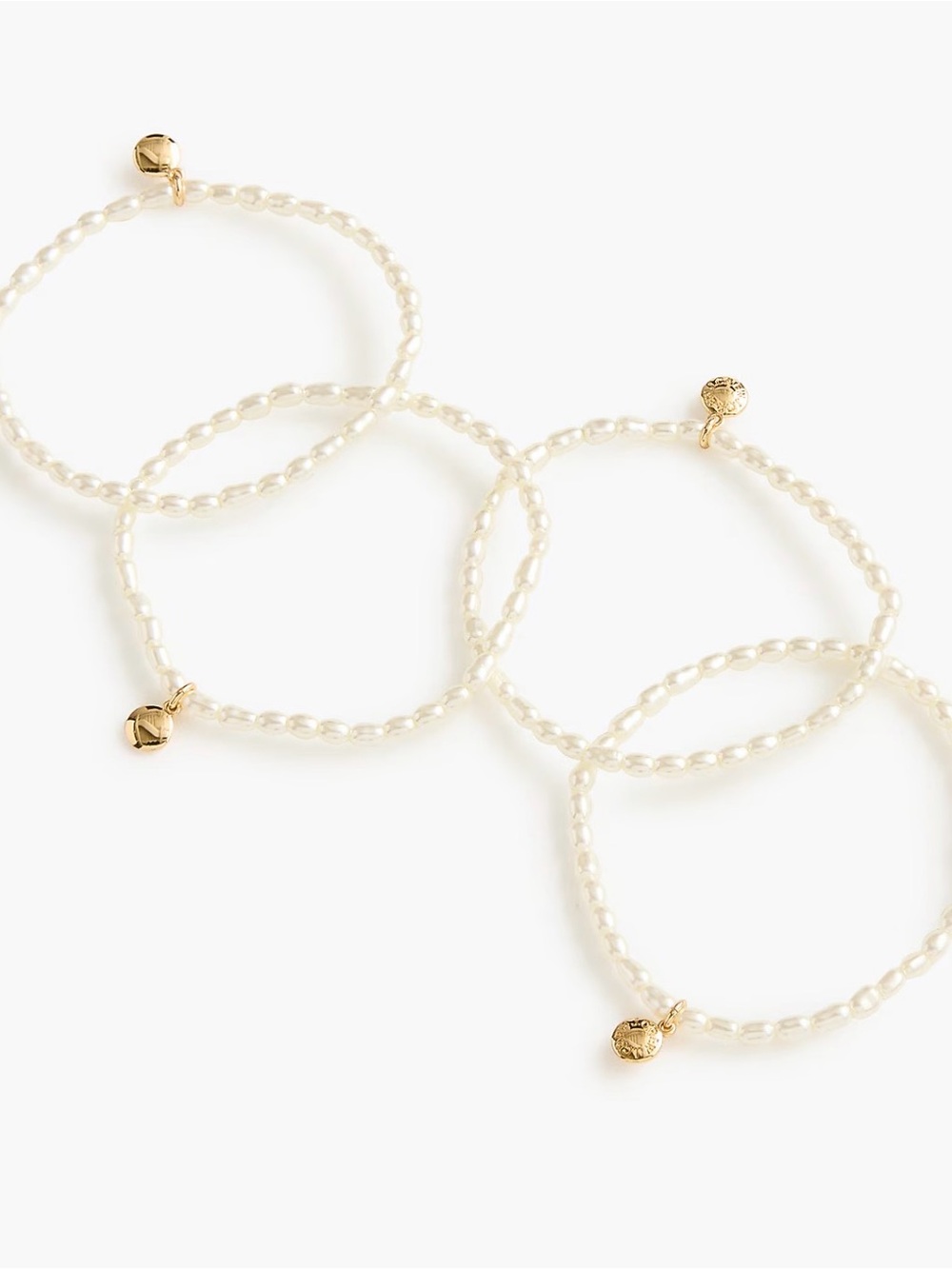 JCREW pearl beaded stretch bracelets pack-of-four - Picture 4 of 4